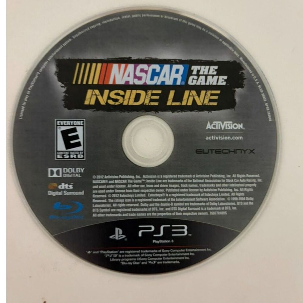 Nascar the Game: Inside line PS3 disc